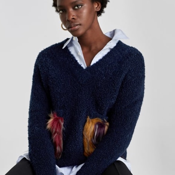 Zara Sweater with Textured pockets - Picture 6 of 7
